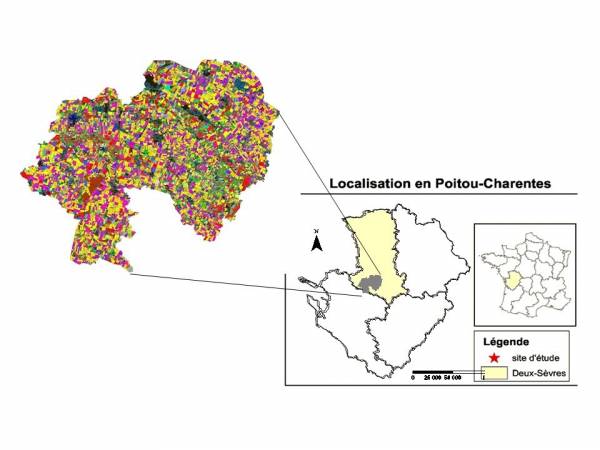 Localisation de la Zone Atelier Plaine & Val de Sèvre (source : http://www.za.plainevalsevre.cnrs.fr/)