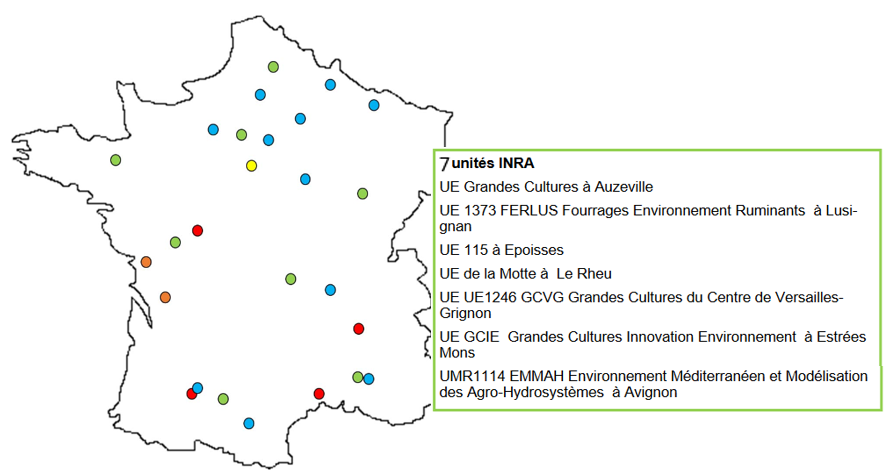 Localisation des sites du réseau Quasaprove