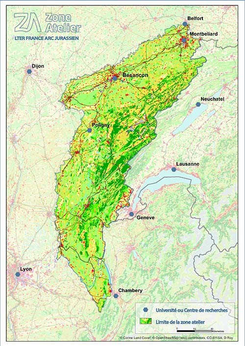 Location of the Jurassian Arc experimental site