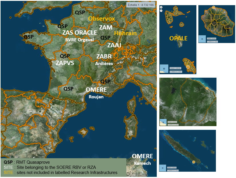 Location of the RECOTOX sites